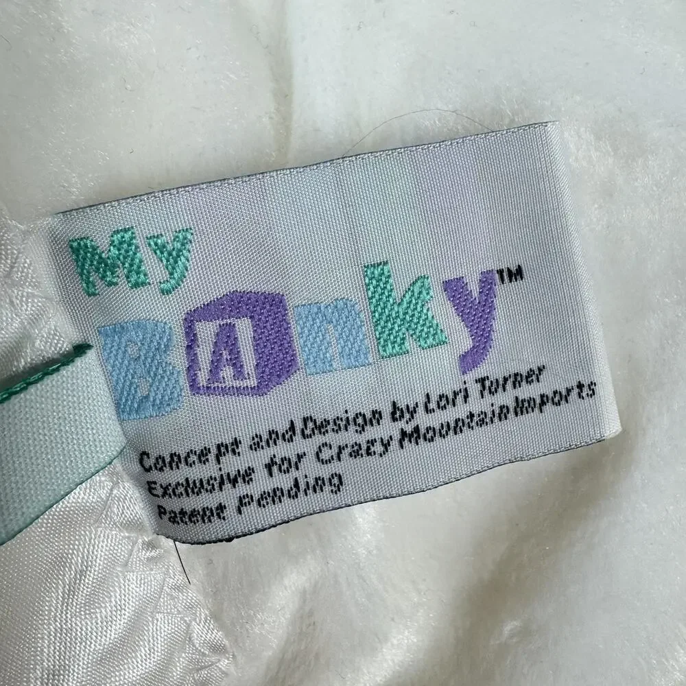 Vtg My Banky Michael the Angel Teddy Bear Lovey Plush Blanket